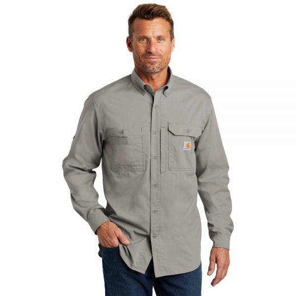 Carhartt Force ? Ridgefield Solid Long Sleeve Shirt CT102418 Asphalt ...